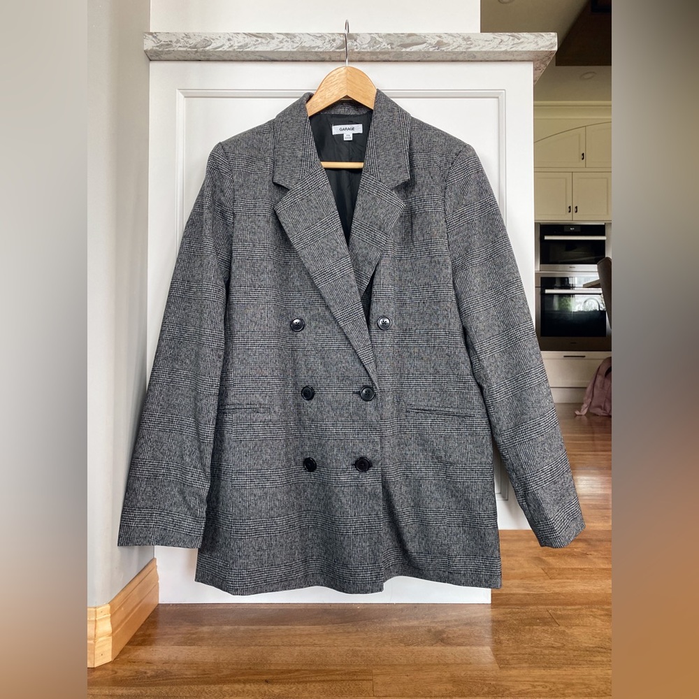 GARAGE Oversized Plaid Blazer Size S
